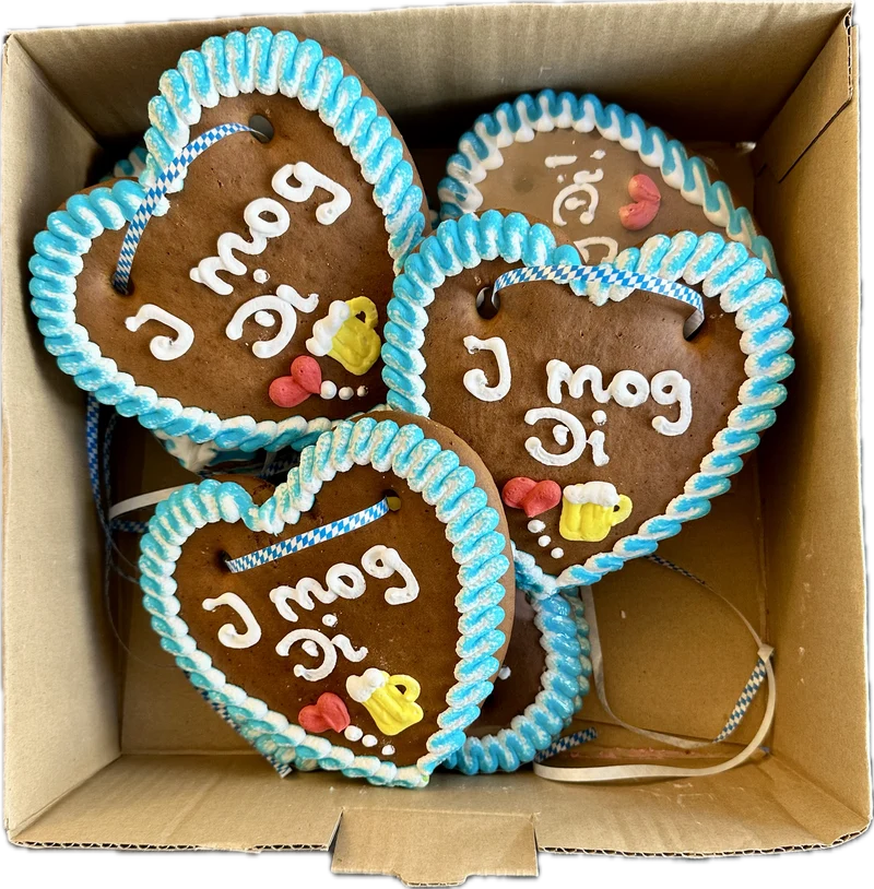 Lebkuchenherzen XS (15cm) – I mog Di – 10 Stück