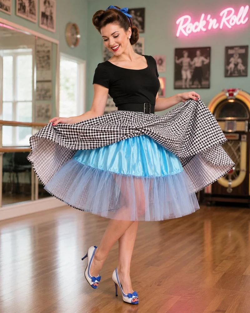 Petticoat Damen Tüllrock - Länge 60 cm | Rosa