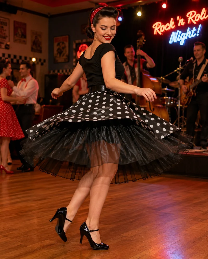 Petticoat Damen Tüllrock - Länge 60 cm | Rosa