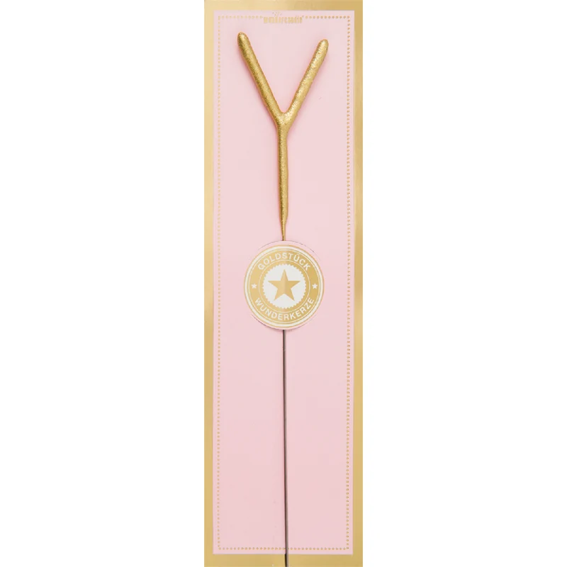 Wunderkerze Buchstabe Classic Y 6,5cm 35s | Gold