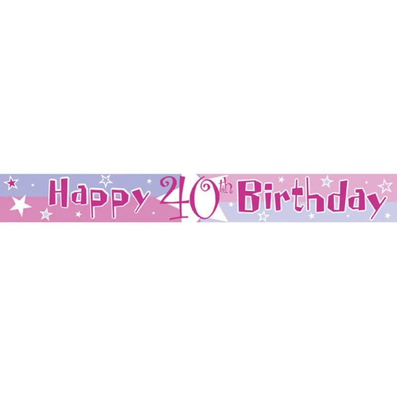 Banner HB Shimmer pink 40