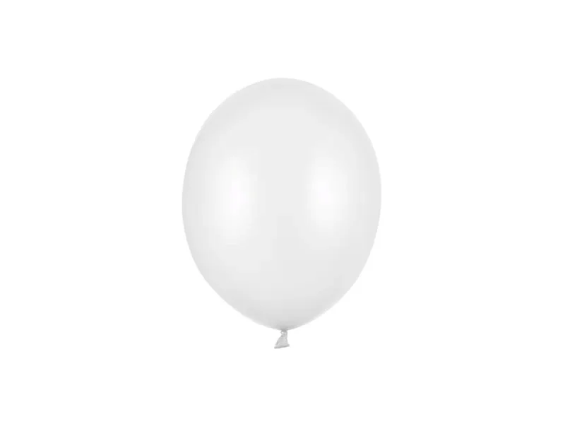 100 Stk. Luftballon Ø12cm "Uni Metallic" | Pure White