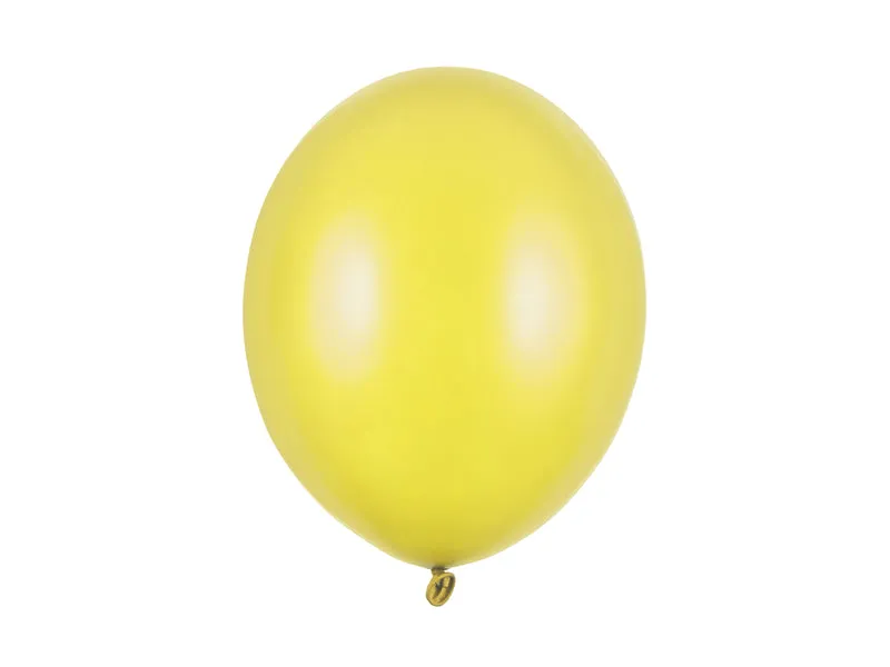 100 Stk. Luftballon Ø30cm "Uni Metallic" | Zitronengelb