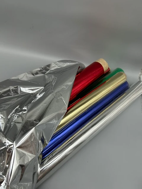 Deko- & Verpackungsfolie metallisch, verschiedene Ausführungen
