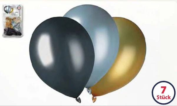 Latexluftballon "Edel" á 7 Stück