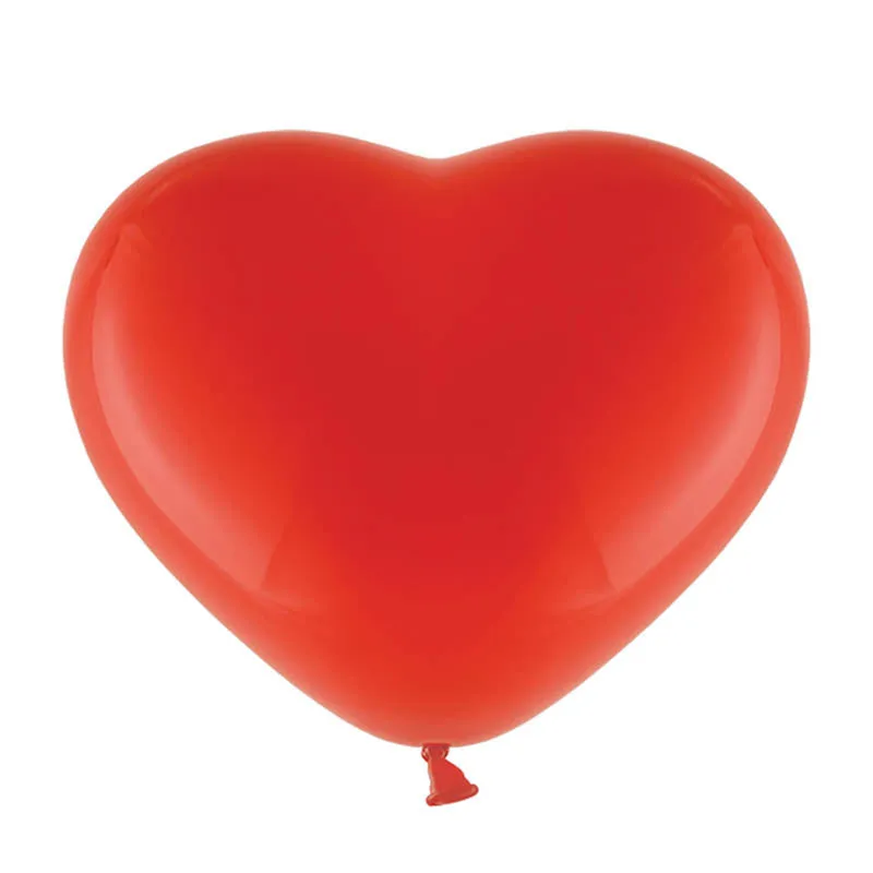 6 Herz Luftballons Ø 28cm | Rot