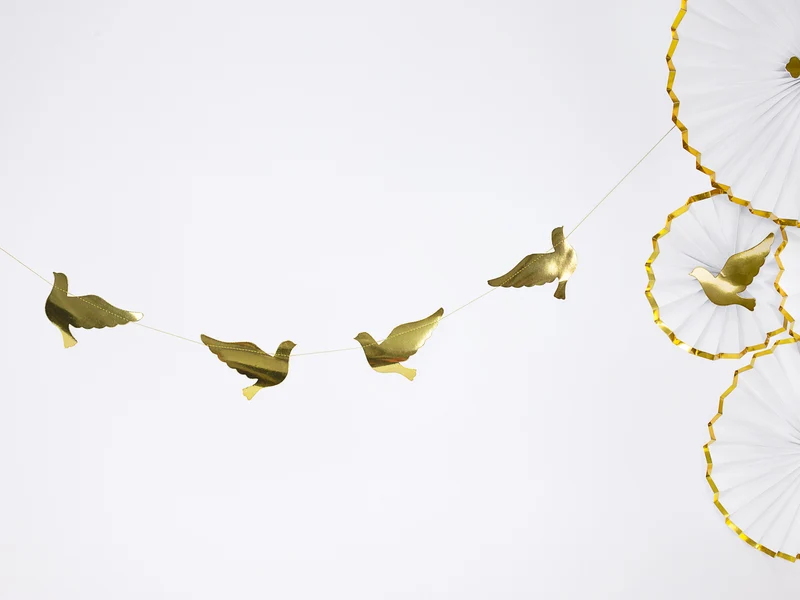 Girlande Goldene Tauben | ca. 86cm