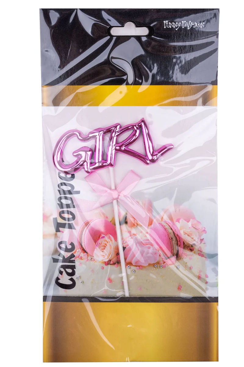 "GIRL" Cake Topper Kuchendekoration | Rosa