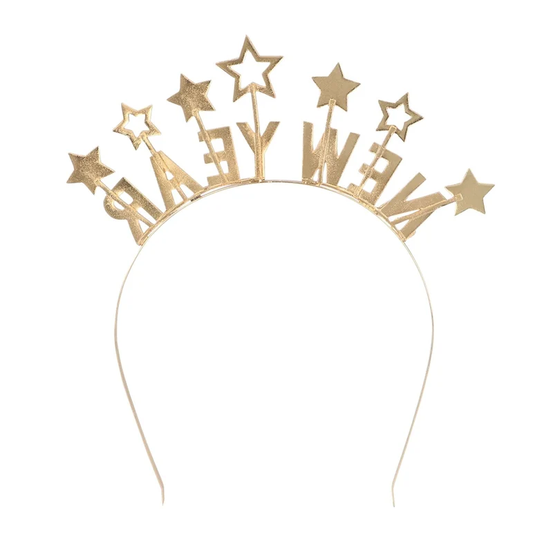 Metall Diadem "New Year" | Gold Schwarz
