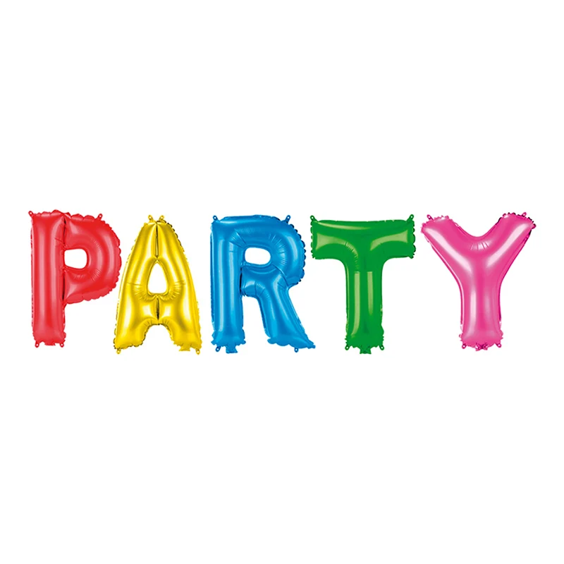 14"/Ø36cm Ballongirlande "PARTY" 35cm | Bunt