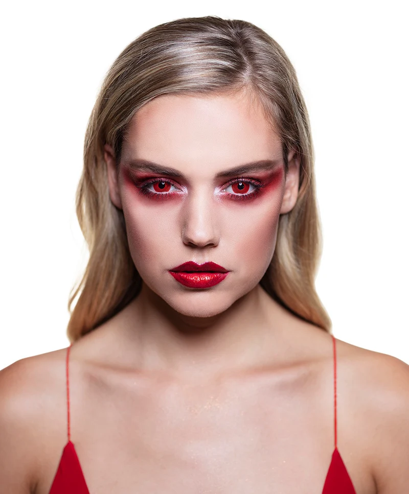 Eyecatcher Motivlinsen - farbige 3-Monats-Kontaktlinsen | m03 - Red Devil