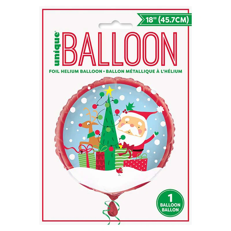 18"/Ø45cm Folienballon "Colorful Santa"