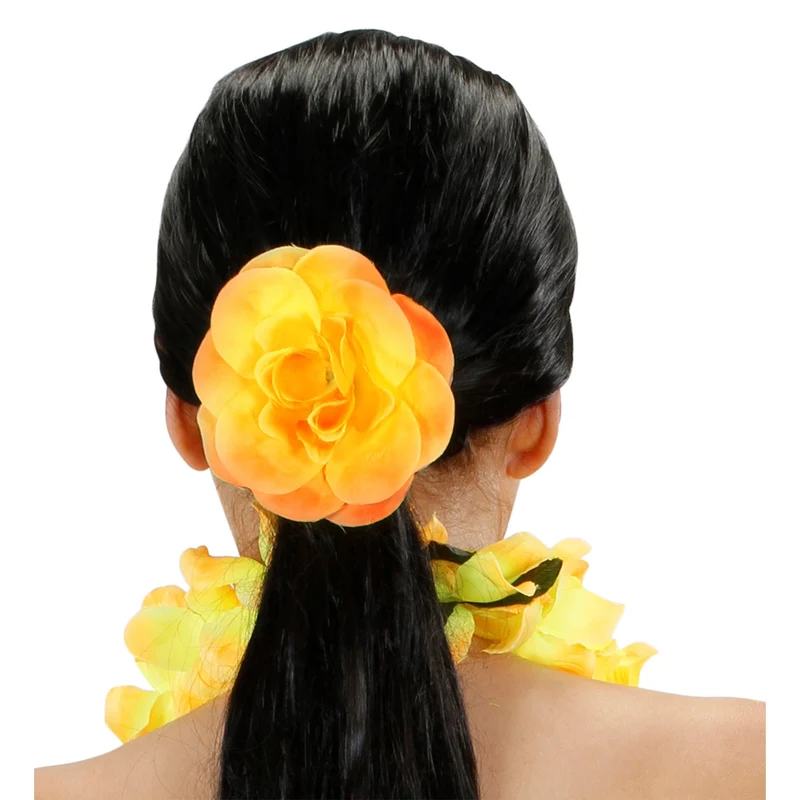 Schmuck Haargummi Blume | Gelb