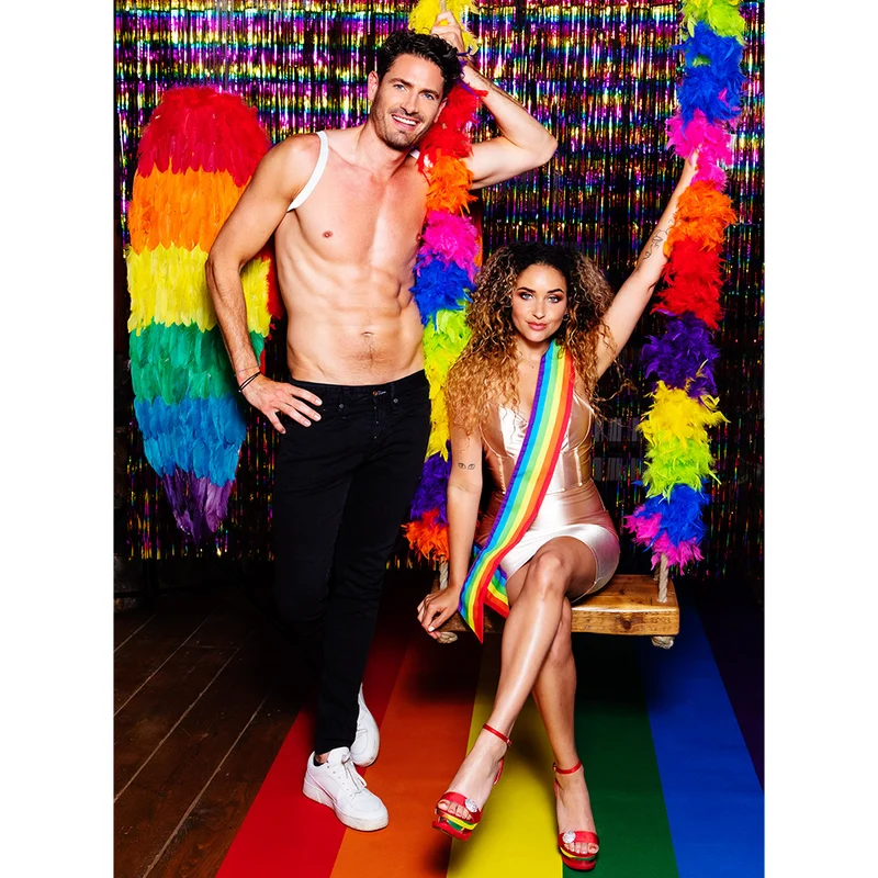 Federboa Multicolor 180 cm - 50g | Regenbogen