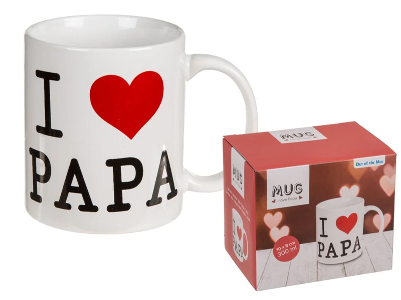 Tasse "I love Papa" im Geschenkkarton | 330 ml