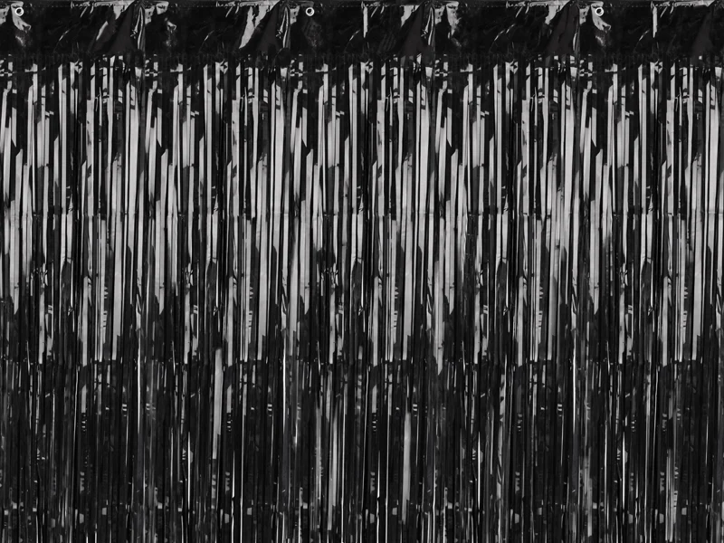 Türvorhang Lametta 90x250cm | Schwarz