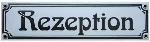 Email Jugendstil Schild, verschiedene Ausführungen