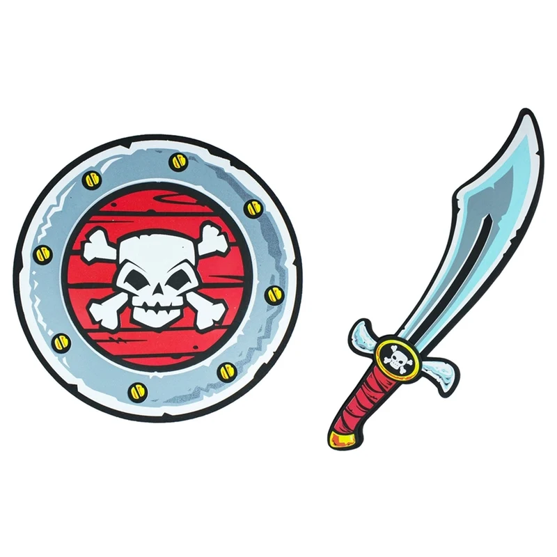Piraten Säbel und Schild aus Schaumstoff | Spielset