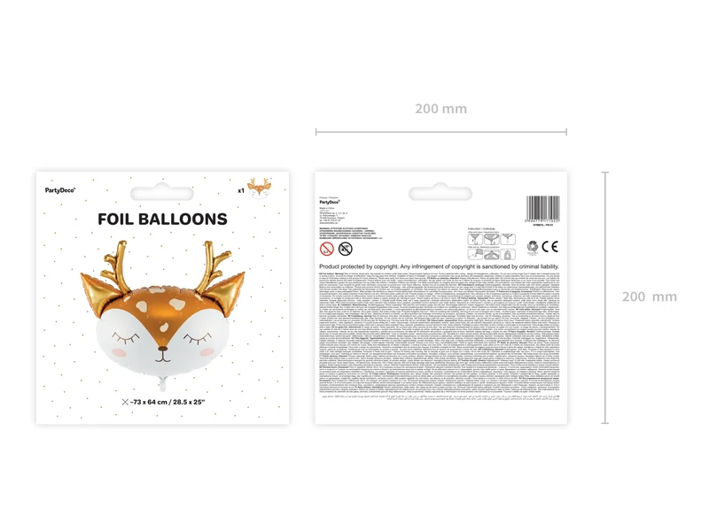 Shape Folienballon "Hirsch" | 73 x 64 cm