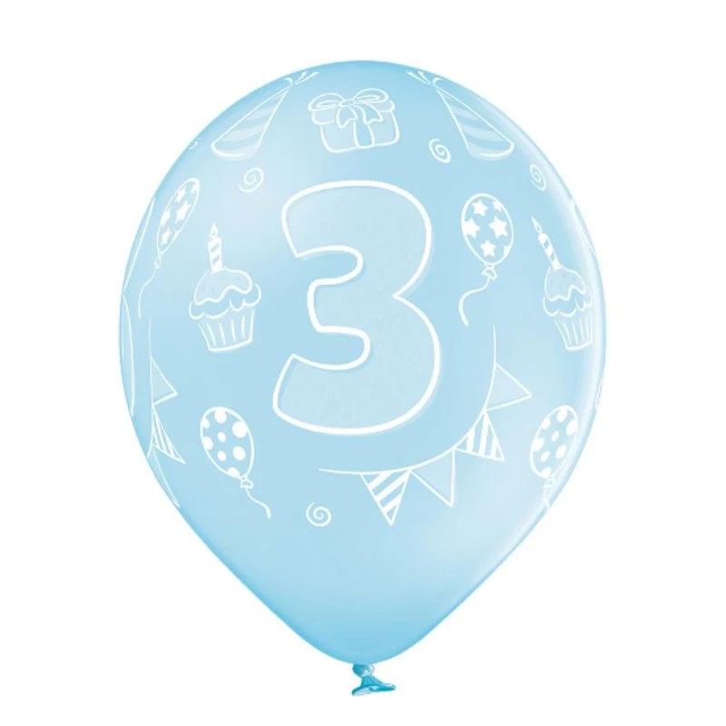 Luftballon Ø30cm Geburtstag #3 | 6 Stk. Bunt