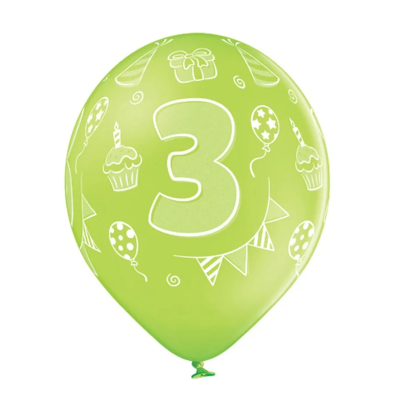 Luftballon Ø30cm Geburtstag #3 | 6 Stk. Bunt