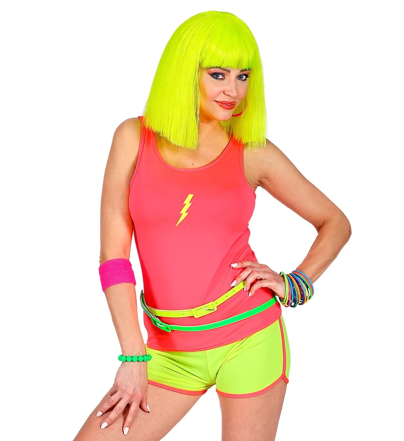 Neon Lack Gürtel für Damen 111,0 x 1,5 cm | Gelb