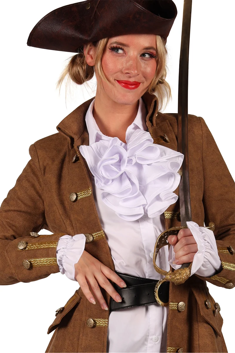 Piratin Mantel "Anne Bonny" für Damen | Braun