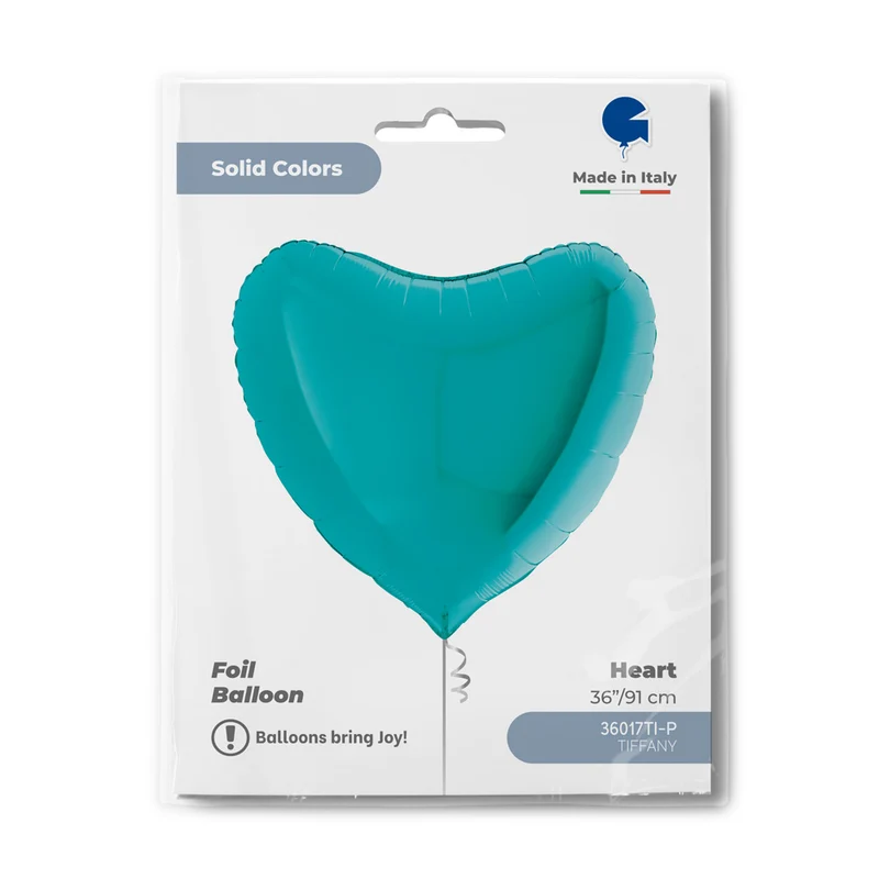 36"/Ø91cm Folienballon Uni Herz | Tiffany