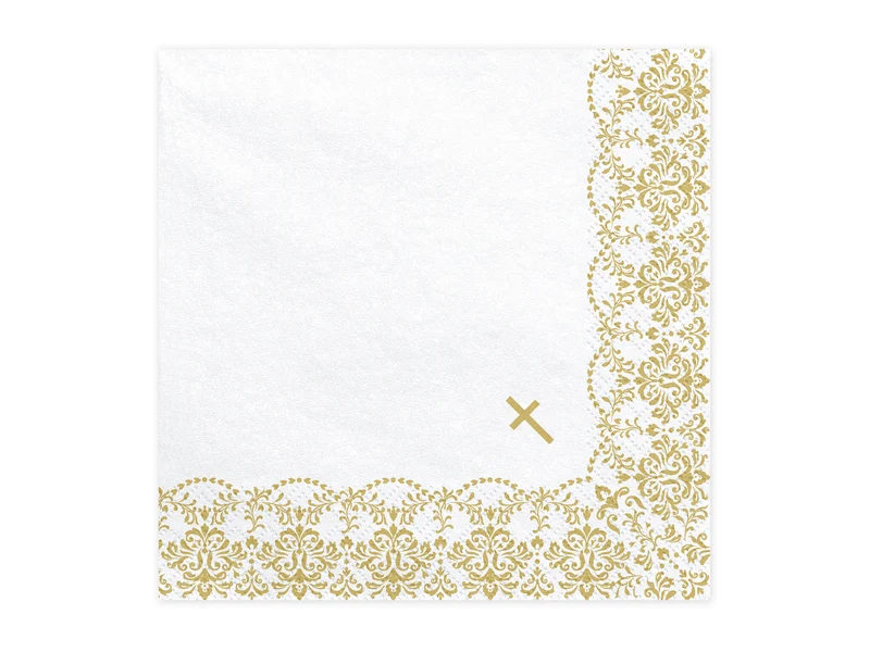 Servietten "Kommunion" 20Stk./33x33cm | Gold