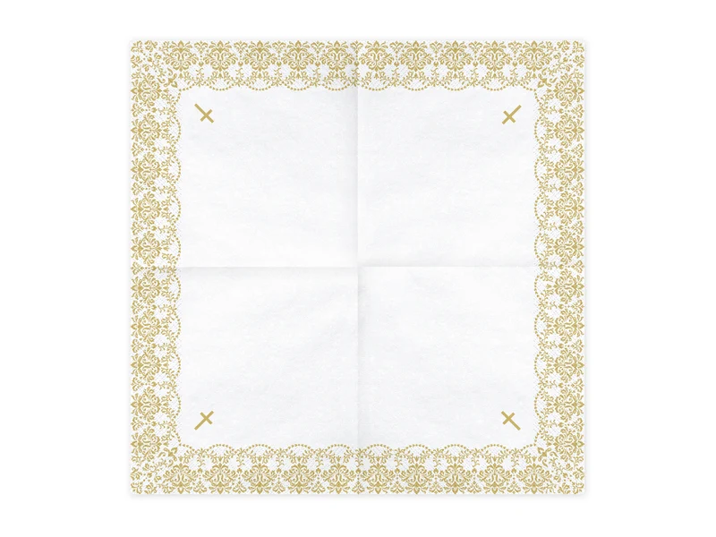 Servietten "Kommunion" 20Stk./33x33cm | Gold