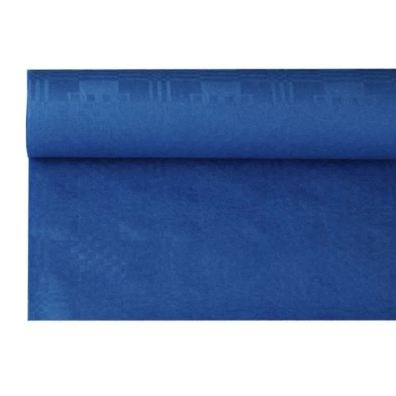 Tischdecke Papier Damastprägung 8x1,2m | Dunkelblau