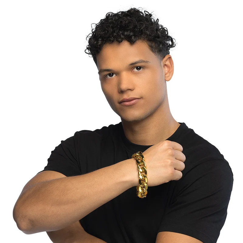 Glieder Armband zum Pimp Kostüm | Gold