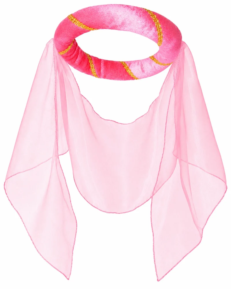 Mittelalter Haarband "Helena" mit Schleier für Damen | Pink