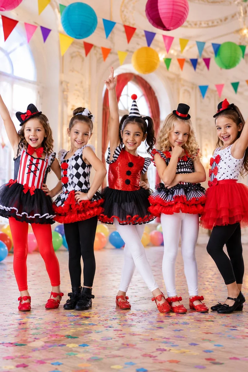Leggings für Kinder 3 - 8 Jahre Rot