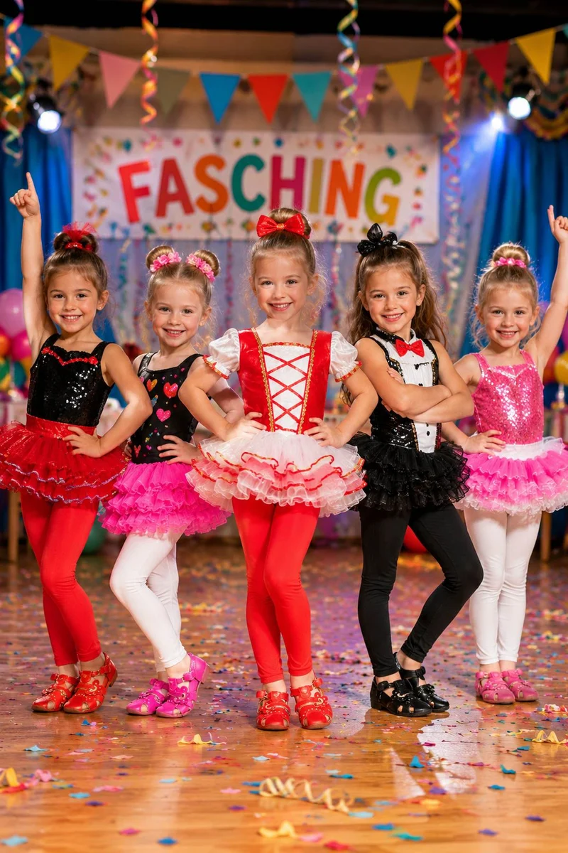 Leggings für Kinder 3 - 8 Jahre Rot