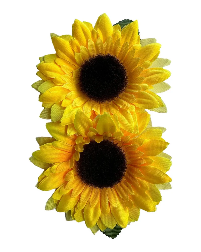 Sonnenblumen Haarspange für Damen | Blumen Haarschmuck für Party, Fasching, Karneval, Sommerfest & Mottoparty
