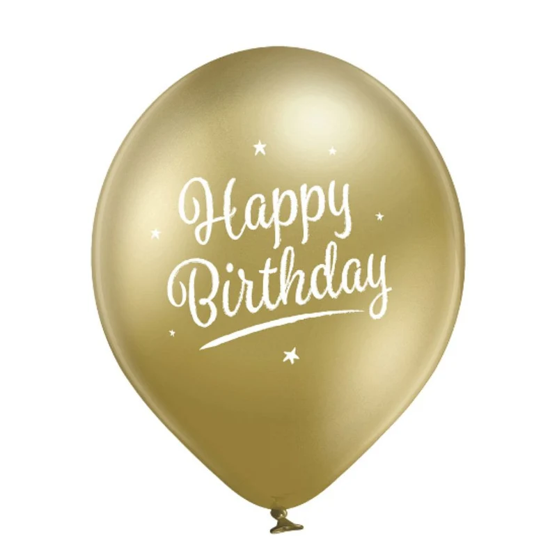 Luftballon Ø30cm Happy Birthday | 6 Stk.