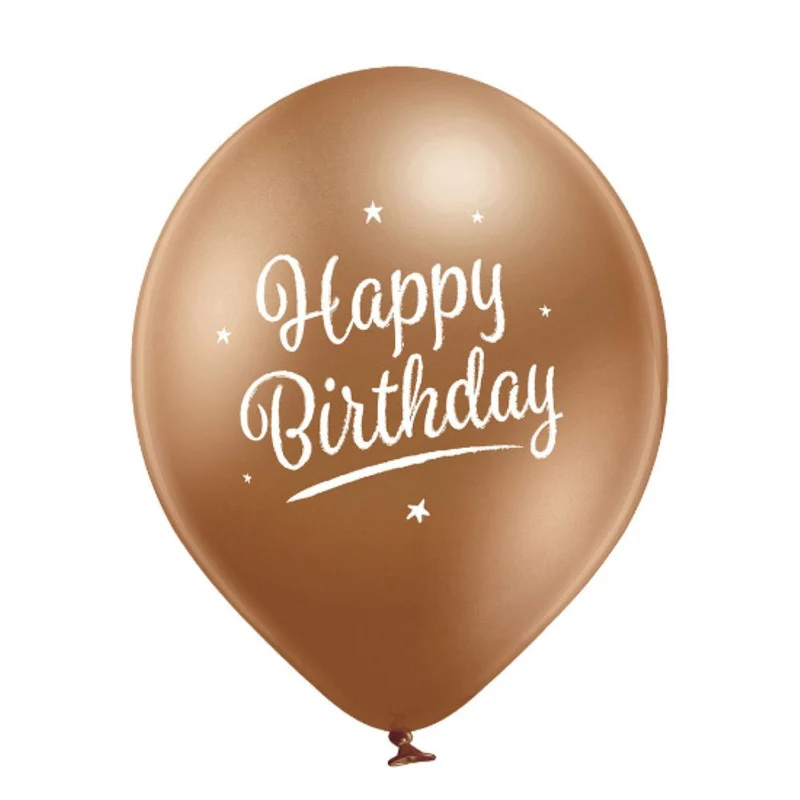 Luftballon Ø30cm Happy Birthday | 6 Stk.