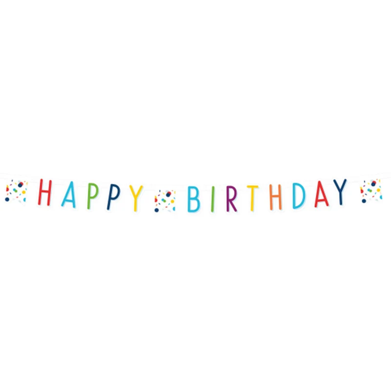 "Confetti Birthday" Papier Girlande 180x13,8cm