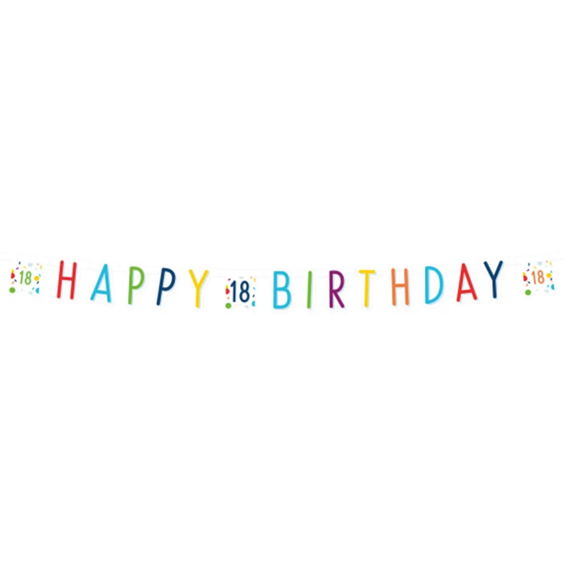 "Confetti Birthday" Papier Girlande 180x13,8cm