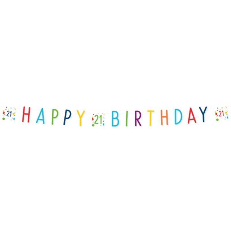 "Confetti Birthday" Papier Girlande 180x13,8cm