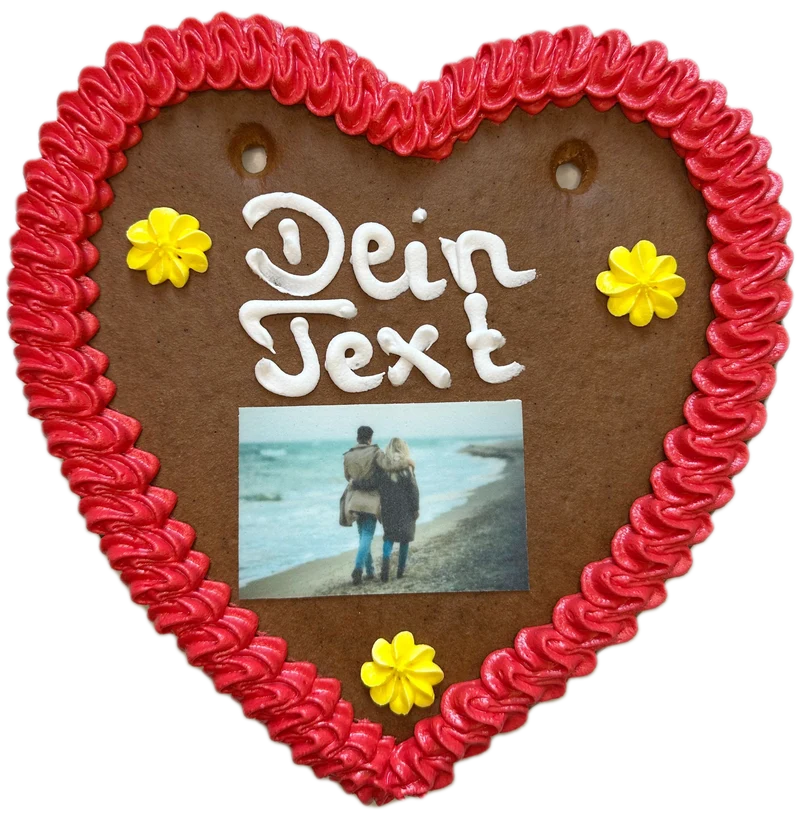 Lebkuchenherz mit Wunschext & Foto