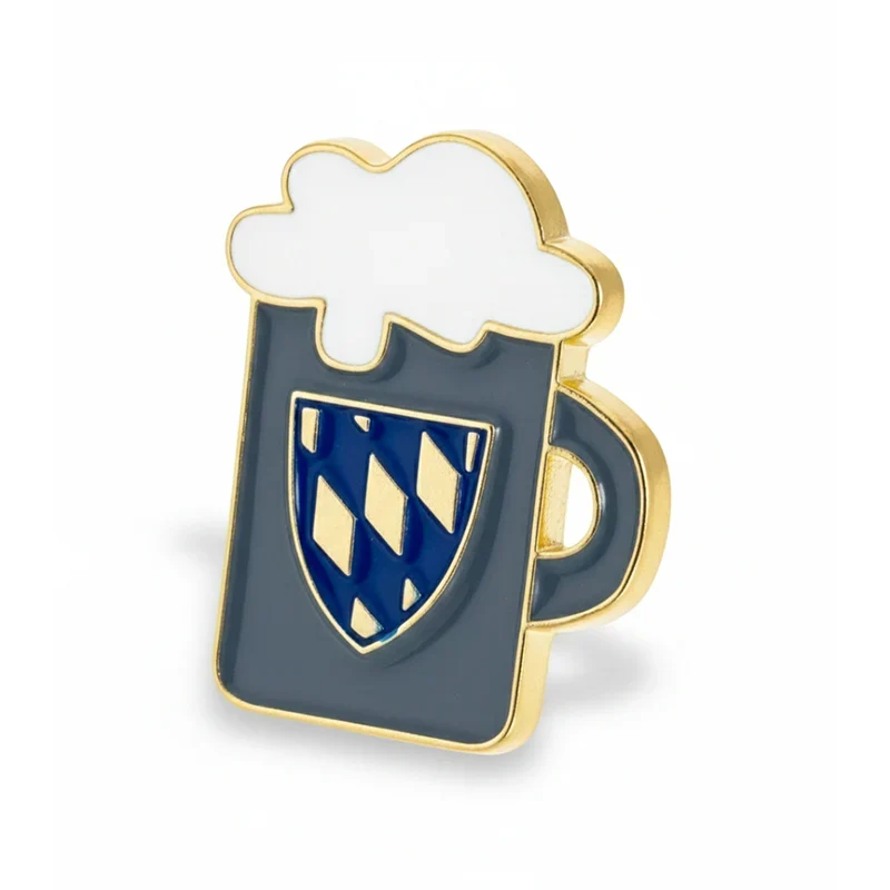 Bierkrug Pin Wappen bunt – Maßkrug Anstecker