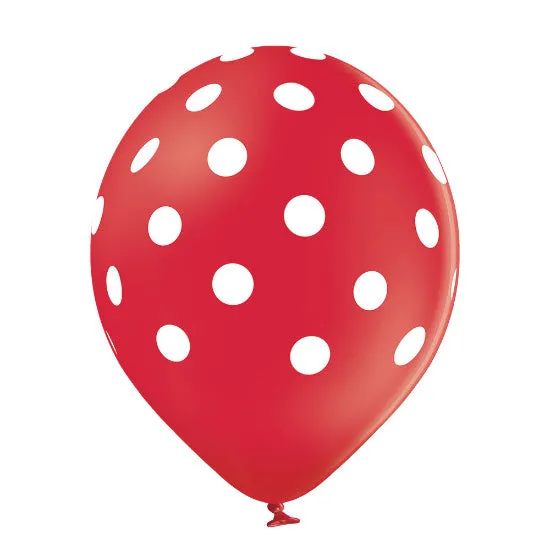 Luftballon Ø30cm "Polka Dots Mix" | 6 Stk.