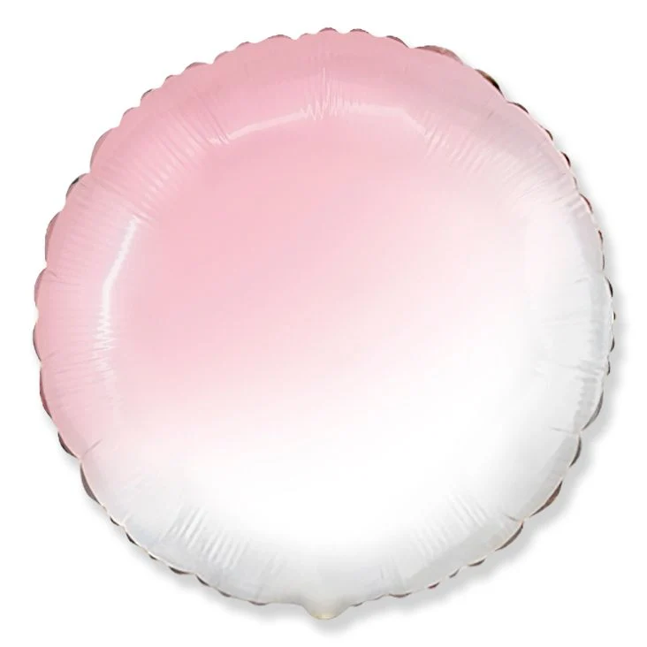 18" Runder Folienballon "Pastel Verlauf" Ø45cm | Rosa