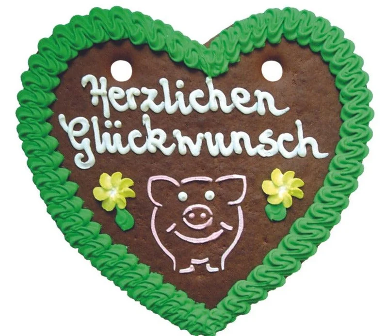 Lebkuchenherz M (24x22cm), Herzlichen Glückwunsch