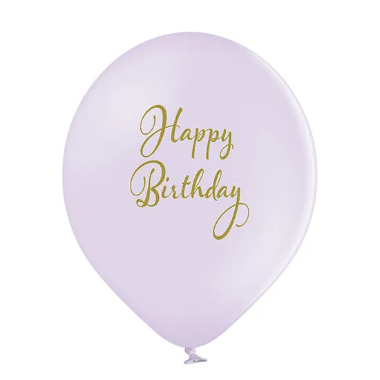 Luftballon Ø30cm "Happy Birthday" Pastell | 6 Stk.
