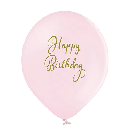 Luftballon Ø30cm "Happy Birthday" Pastell | 6 Stk.