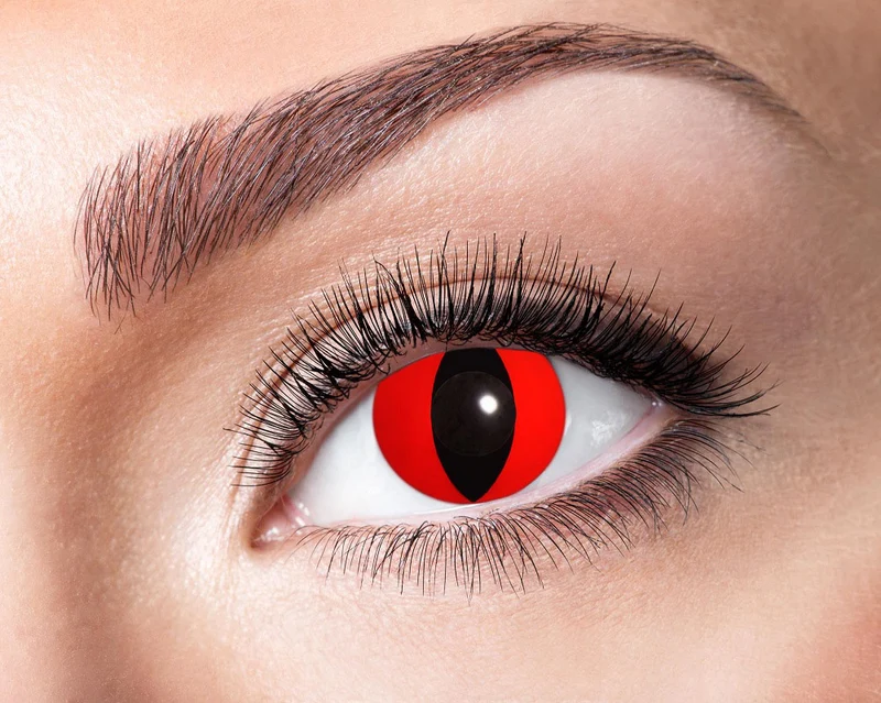 Eyecatcher Motivlinsen - farbige 3-Monats-Kontaktlinsen | m61 - Red Cat
