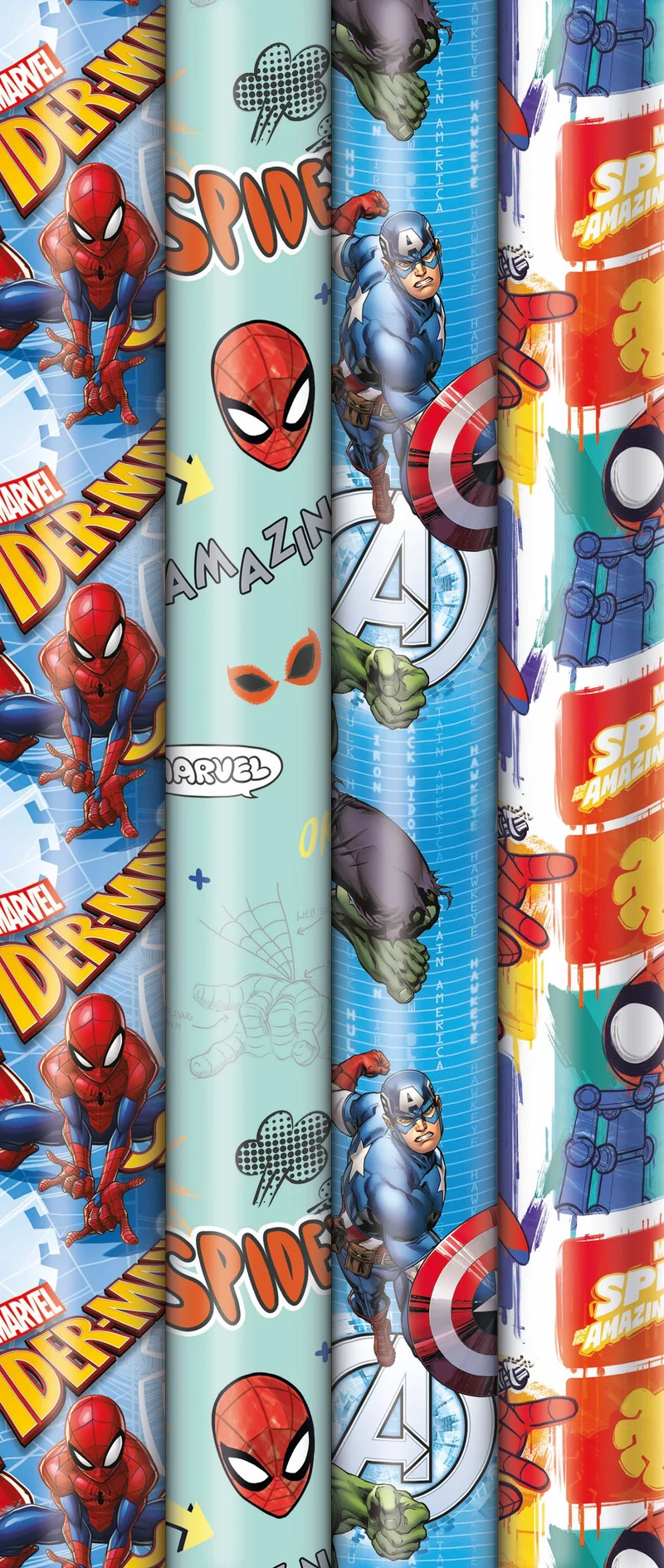 Geschenkpapier "Marvel Everyday" farblich sortiert | 200 x 70 cm